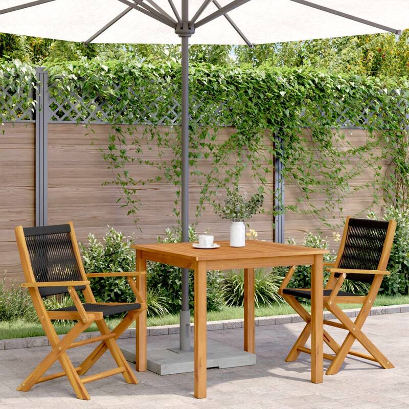 vidaXL Folding Patio Chairs Outdoor Garden Seating Furniture Solid Wood Acacia