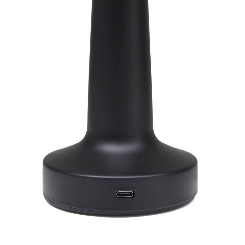 LED Saucer Mini Touch Sensor Desk Lamp - 8.5" - Black