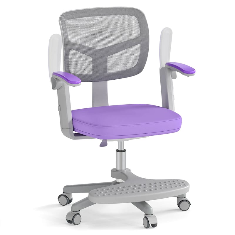 Costway Kids Desk Chair Children Study Chair with Adjustable Height, - See Details - Purple