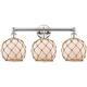 Option Polished Nickel / White Glass with Brown Rope