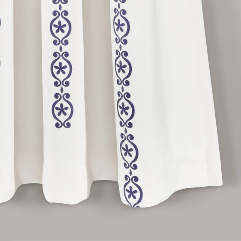 Lush Decor Stripe Medallion Room Darkening Curtain Panel Pair