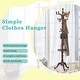 preview thumbnail 6 of 20, Roomfitters Solid Wood Coat Rack with Stainless Steel Hooks, Modern Hanger with Key Tray and Hat Storage