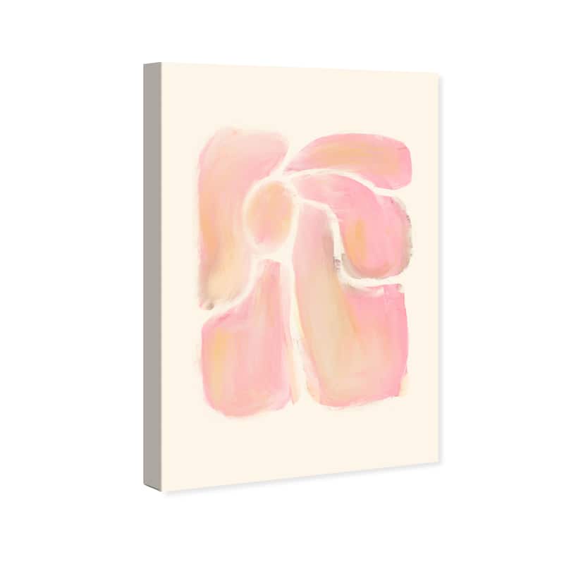 Wynwood Studio Canvas Floral and Botanical Petals Together Pink and Light Pink Modern & Contemporary Wall Art Canvas Print