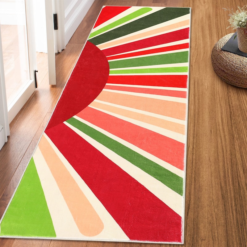 Garvee Rainbow Sol Kids Area Rug