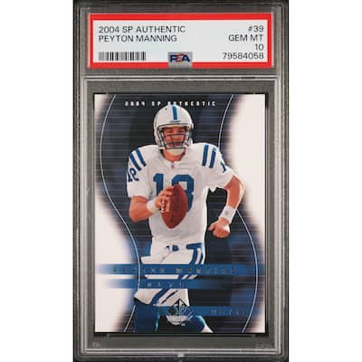 Peyton Manning 2004 Upper SP Authentic Football Card #39 Graded PSA 10 - 8'6" x 11'6"