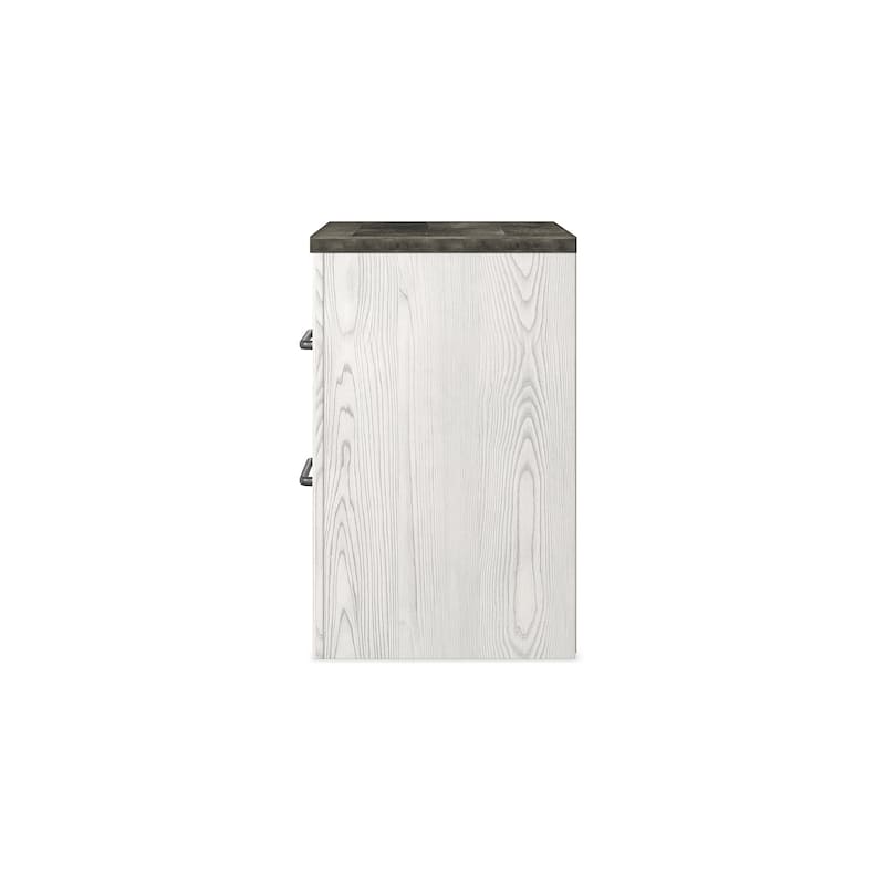 Signature Design by Ashley Gerridan Grey and White Woodgrain Nightstand
