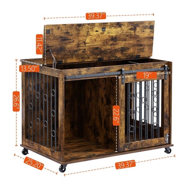 Barn door pet crate online