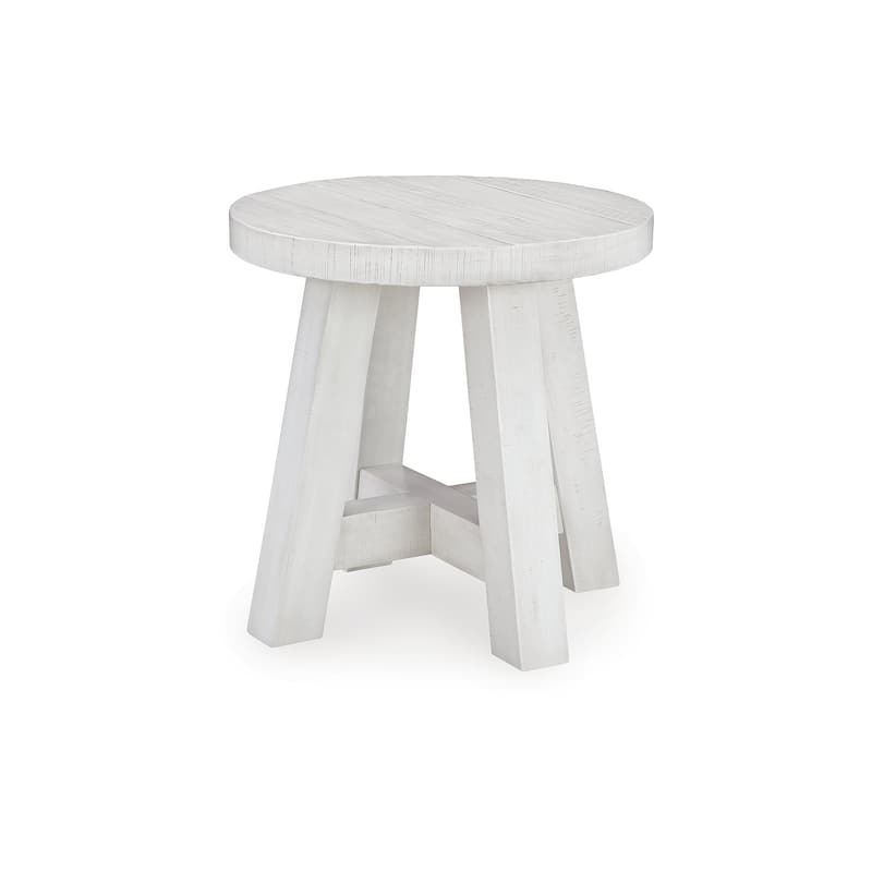 Signature Design by Ashley Jallison White End Table - 24" W x 24" D x 24.25" H