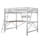 preview thumbnail 22 of 20, Full Size Loft Bed with Desk and Shelf, Sturdy Metal & MDF Frame