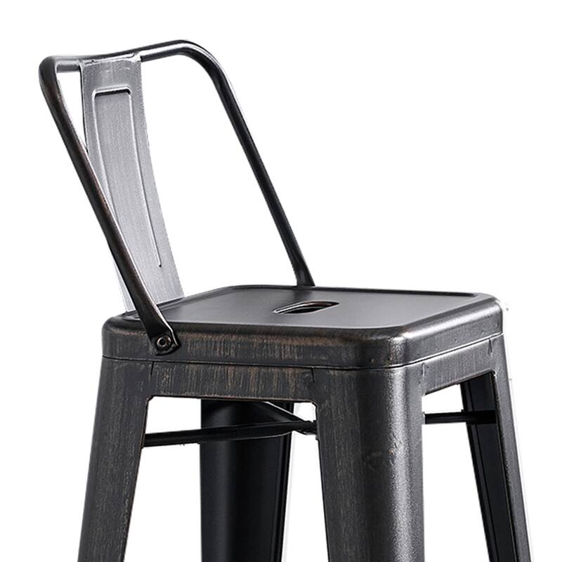 AC Pacific 30 Inch Metal Barstool Set of 2