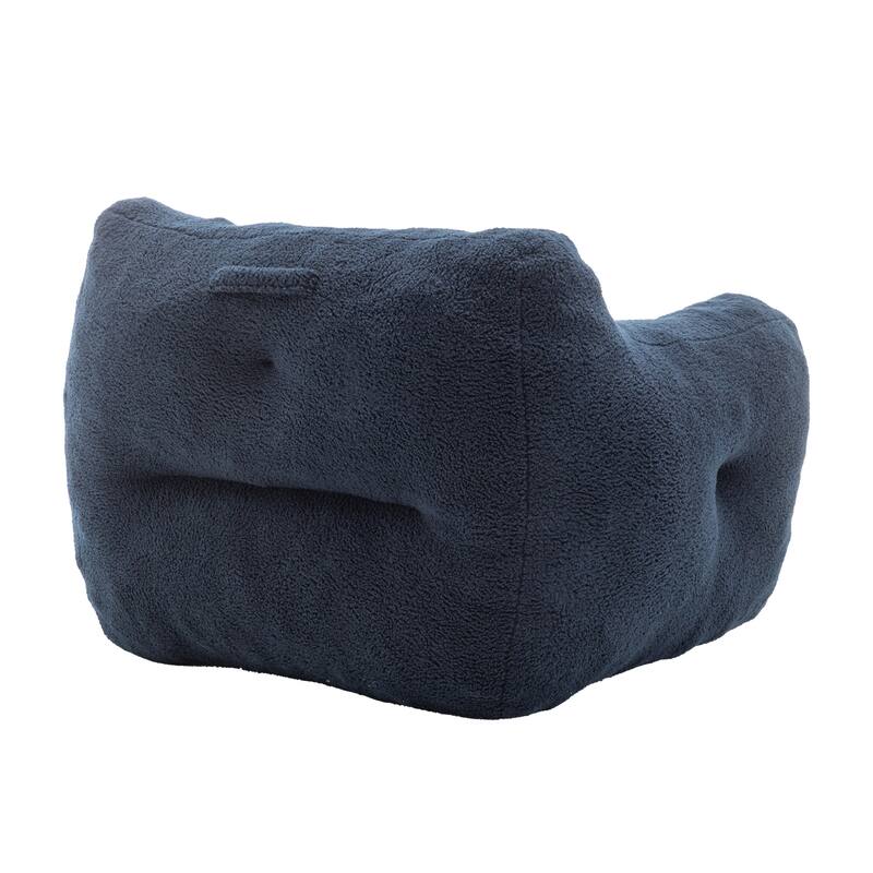 Teddy Fabric Bean Bag Chair, High Density Foam Bean Bag Sofa, Comfy Fluffy Lazy Sofa Chair Living Room, Bedroom