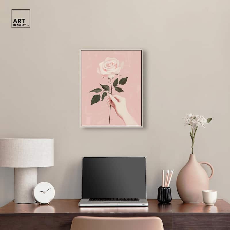 Gift of a Rose Canvas by Art Remedy