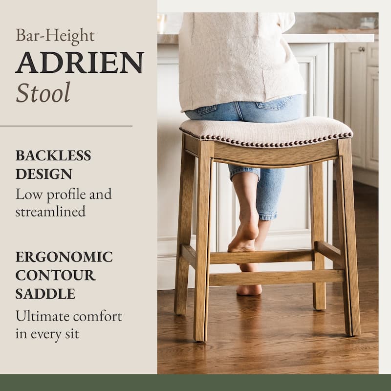 Maven Lane Adrien Saddle Kitchen Dining Stool