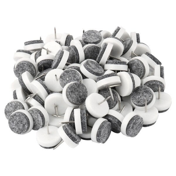 Felt Pad Nail DIY Furniture Desk Leg Floor Protector 21mm 7/8" Dia 90pcs