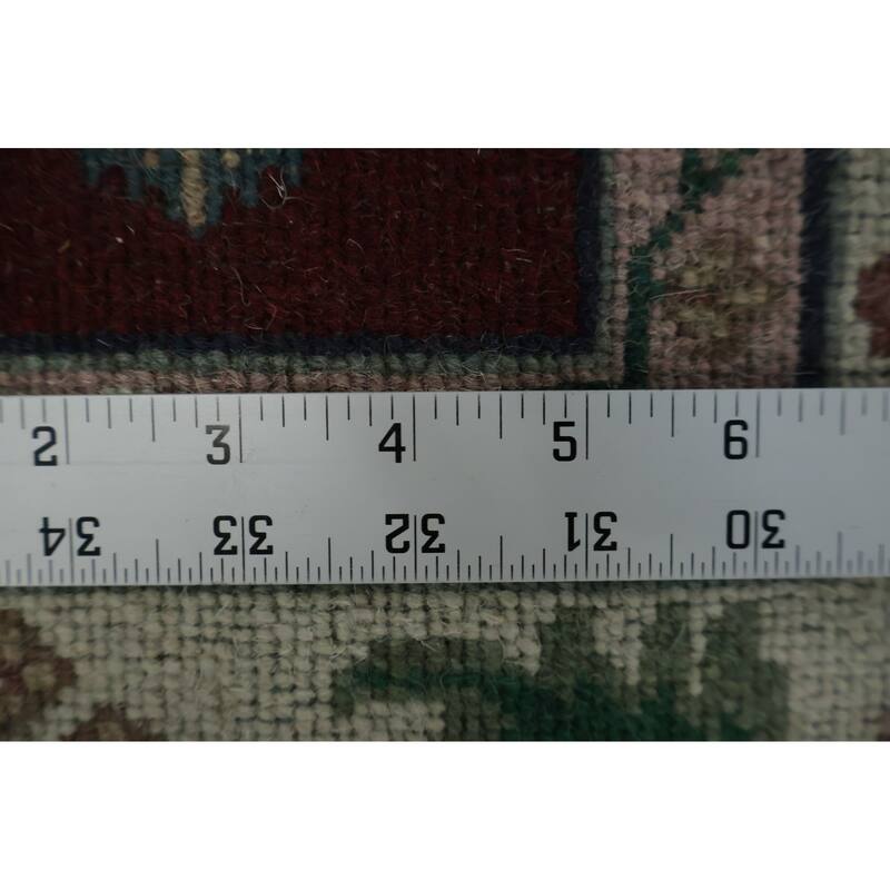 Hand Knotted Oriental 100% Wool Carpet Traditional All-Over Red Agra Area Rug - 5' 11'' X 4' 0''