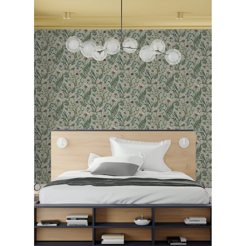 Spring Meadow Green Peel and Stick Wallpaper