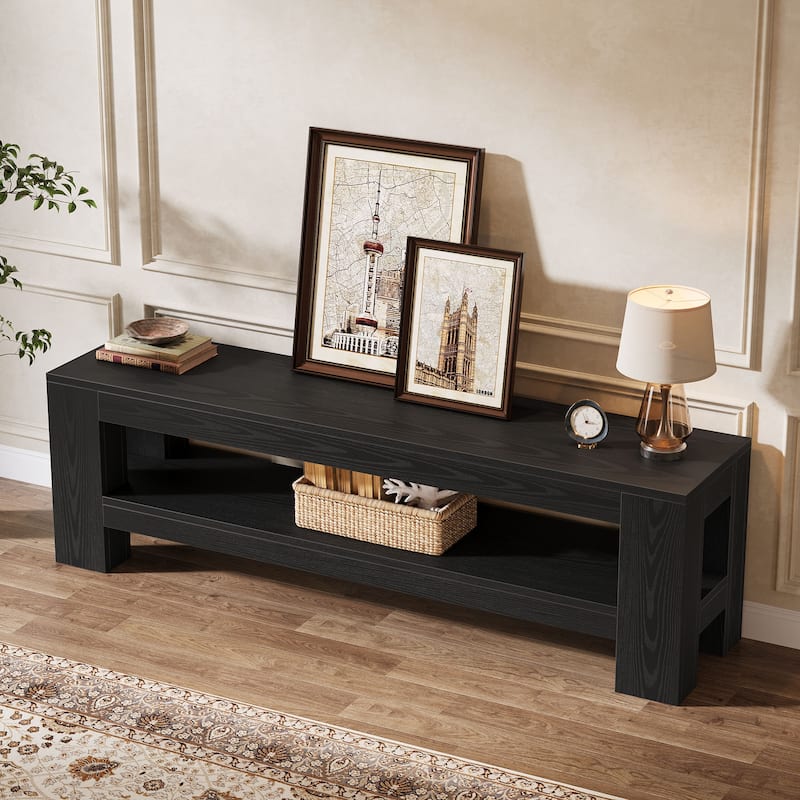 TV Stand, Media Console with Storage Shelves, Entertainment Center Television Console Accent Cabinet for Living Room, Bedroom