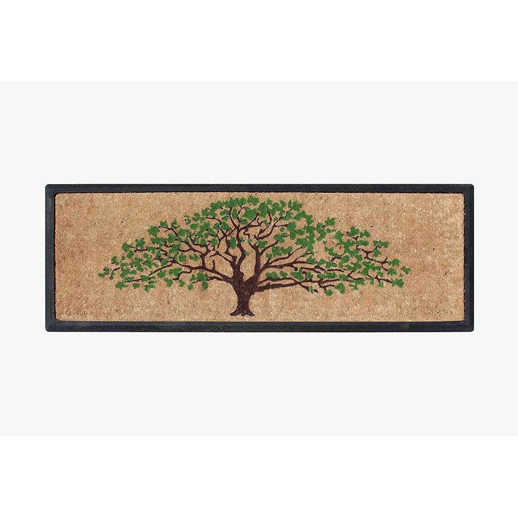 A1HC First Impression Falling Leaves 18 in. x 48 in. Rubber and Coir Molded  Double Door Mat A1HOME200078 - The Home Depot