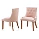 preview thumbnail 19 of 23, Silver Orchid Flohr Tufted Velvet Dining Chairs (Set of 2) Evening Sand