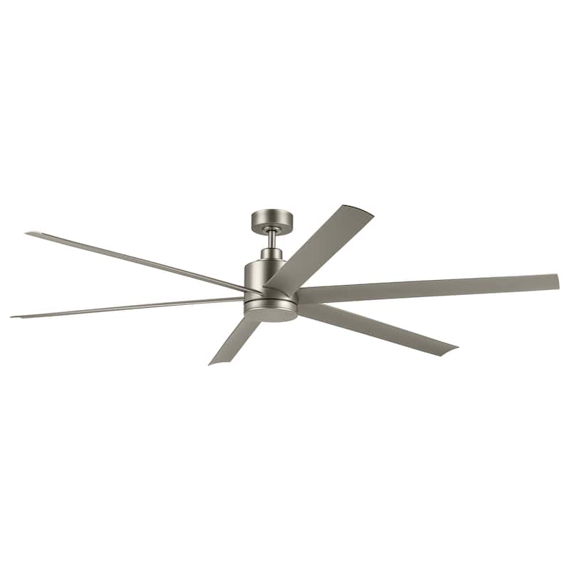 Kichler Lighting Loa 80 Inch Ceiling Fan with Satin Etch Cased Opal Glass in Brushed Nickel with Silver Blades