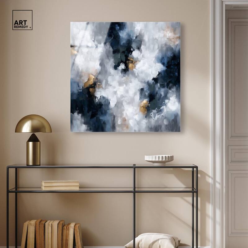 Midnight and Ivory I Acrylic by Art Remedy, Ready to Hang