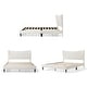 preview thumbnail 52 of 58, Furniture of America Gail Modern White Boucle Adjustable Queen-Size Platform Bed