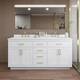 Option White / White Quartz Top / Brushed Gold Hardware