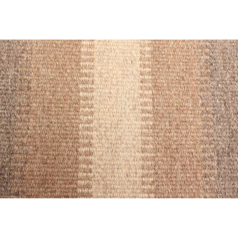 ECARPETGALLERY Flat-Weave Ankara FW Cream Wool Kilim - 5'6 x 7'11