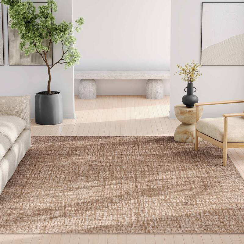 Well Woven Abstract Nightscape Geometric Flat-Weave Area Rug