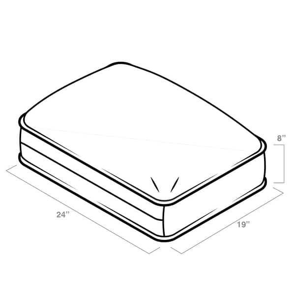 Arden Selections ProFoam 19 x 22 in Outdoor Deep Seat Back Cushion