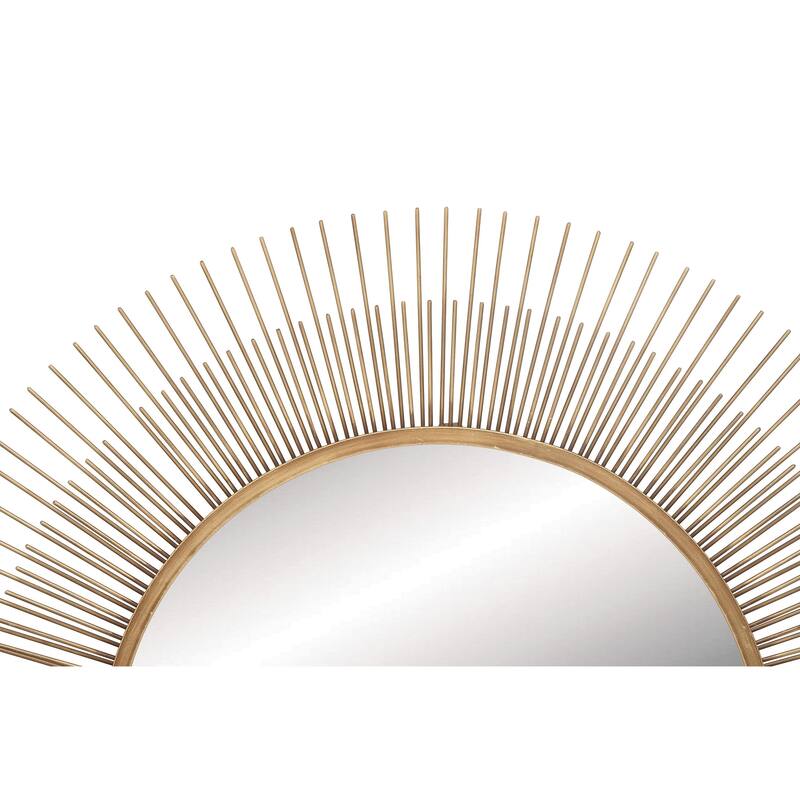 Metal Starburst Room Wall Mirror - Gold - Roche River Decor