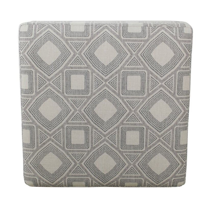 HomePop Luxury 28 Inches Square Storage Ottoman