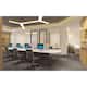 Set of 2 Modern Office Chairs, Upholstered PU Leather Ribbed Armless Mid Back with Metal Frame, Adjustable Height, Tilt