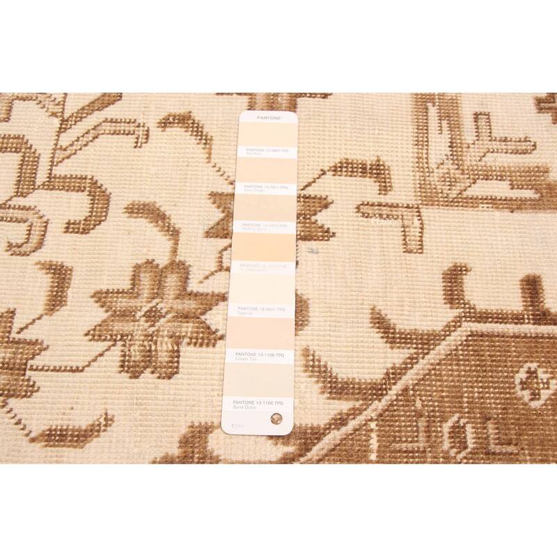 ECARPETGALLERY Hand-knotted Antalya Vintage Cream Wool Rug - 9'6 x 12'7