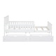 preview thumbnail 5 of 9, Twin Size Wood Platform Bed with Guardrails and 2 Storage Drawers