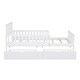 preview thumbnail 6 of 6, Wood Platform Bed with 3 Guardrails and 2 Drawers