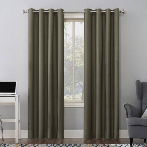 Sun Zero Duran Thermal Insulated Total Blackout Grommet Curtain Panel, Single Panel