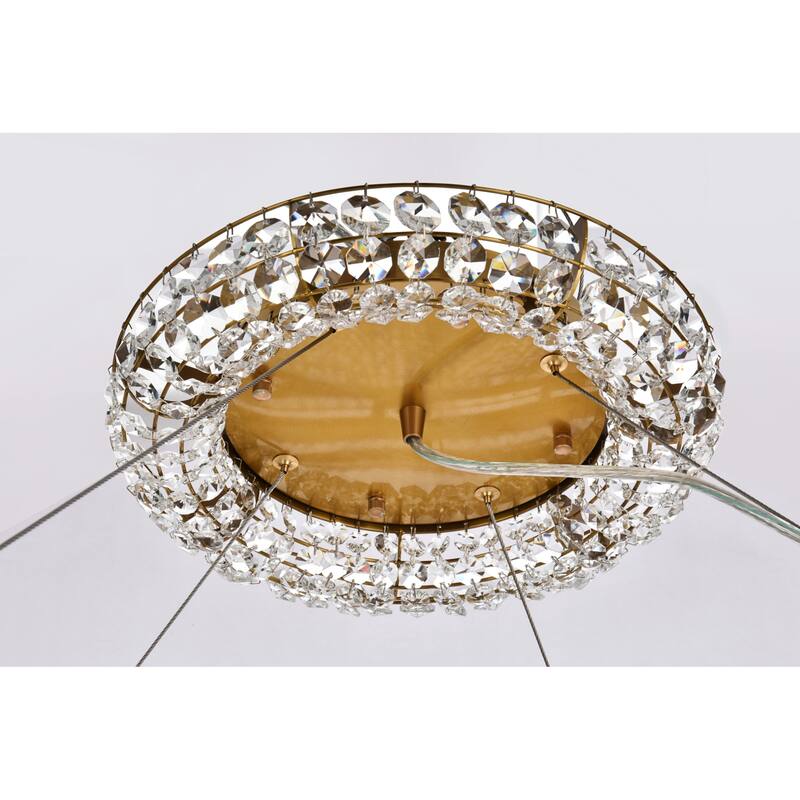 Elegant Lighting 2114G59/RC Paris 24 Light 59" Wide Crystal Ring