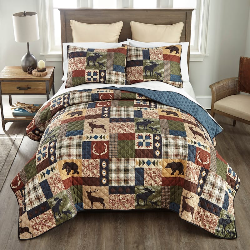 Your Lifestyle by Donna Sharp Rustica Polyester Quilt Collection - Green - Queen