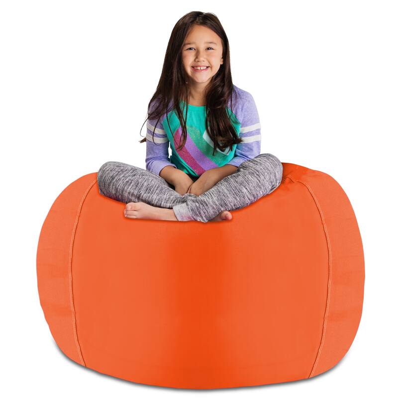 Kids' Stuffed Animal Storage Bean Bag Chair Cover or Toy Organizer
