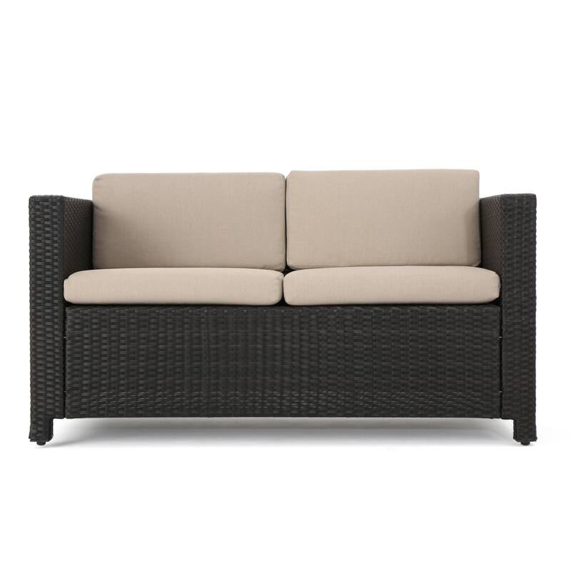 4 Piece Outdoor Patio Furniture Set All-Weather Rattan Conversation Sofa Sets with Coffee Table