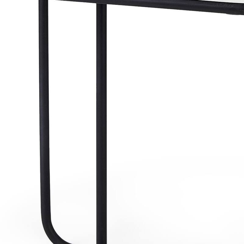 HomeRoots 23" Black And White Marble and Metal C Table End Table - 20' X '23' X '12