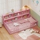 preview thumbnail 17 of 20, Costway Twin Size Montessori Floor Bed with Bookcase Storage Shelves &
