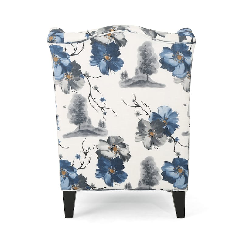 Modern 28" High-Back Upholstered Club Chair with Birch Wood Legs for Living Room