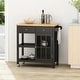preview thumbnail 9 of 15, Byway Contemporary Kitchen Cart with Wheels by Christopher Knight Home