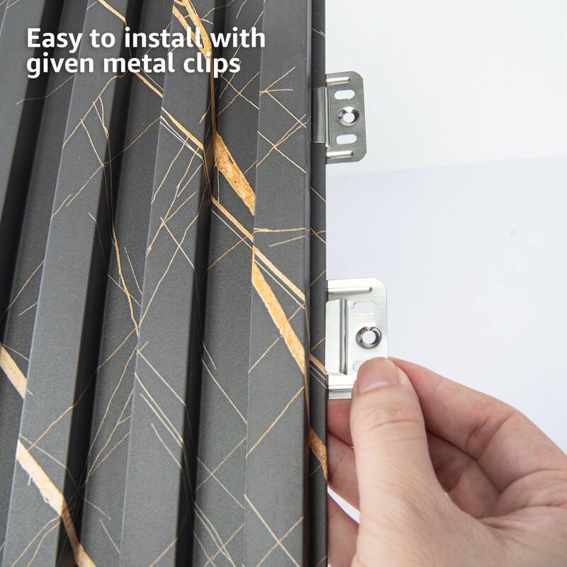 Art3d 96'' X 6'' Slat Wall Paneling for Home Decor, WPC Acoustic Diffuser Panel(Set of 8)