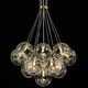 preview thumbnail 9 of 29, 13/ 19-Light Modern Glam Large Sputnik Cluster Glass Globe Bubble Chandelier with Swirled Glass Bubble Globe (Bulb Not Included)