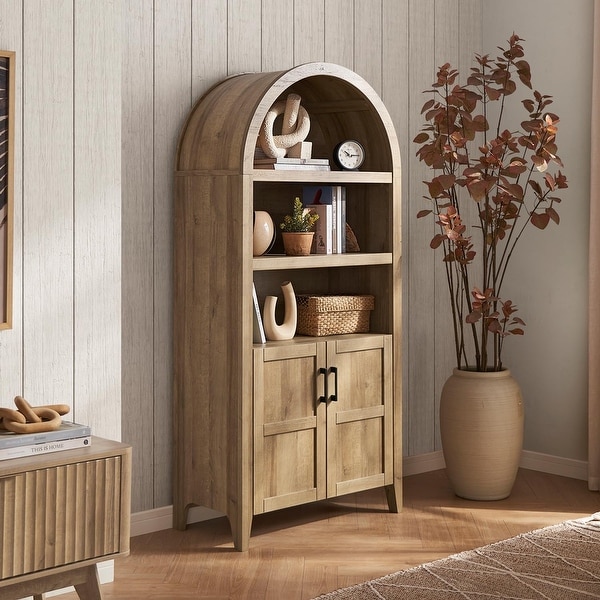 Arched top china cabinet discount