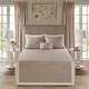preview thumbnail 1 of 14, Madison Park Levine Cotton 4-Piece Bedspread Quilt Set with Shams and Throw Pillows Khaki - King