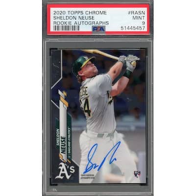 Sheldon Neuse 2020 Topps Chrome Rookie Autographs Card #RASN PSA 9 - 8'6" x 11'6"